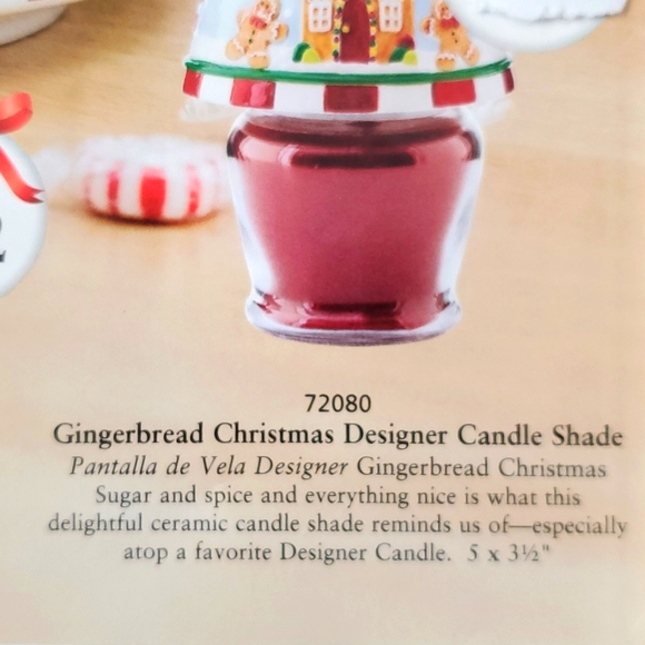 Home Interiors Gingerbread Candle Shade fits large jars, especially Contempo New - Picture 9 of 9